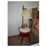Vintage Side Table & Lamp