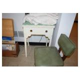 Vintage Sewing Machine Table & Chair