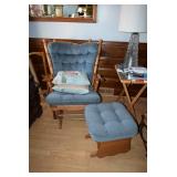 Rocker, Ottoman, Lamp