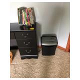 Desk, Books, & Paper Shredder