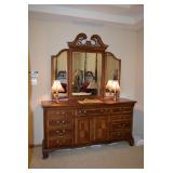Dresser W/Mirror & Lamps