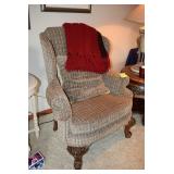 Vintage Accent Chair & Afghan