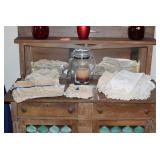 Vintage Cabinet & Linens
