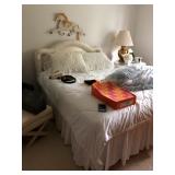 Bed, Comforter, and Pillows