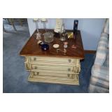 Vintage End Table & Decor