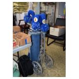 Golf Cart, Golf Clubs 