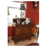 Side Table and Glassware