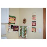 Signs and Towel Rack