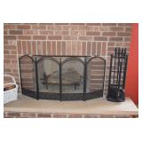 Fireplace Screen and Fire Tools