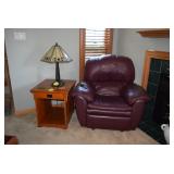 Chair, Table and Lamp