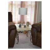 Vintage Side Table, Lamp, & Decor