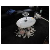 marble and cast table