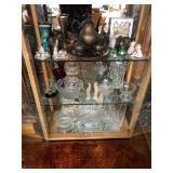 Crystal bowls and tea pots/cup