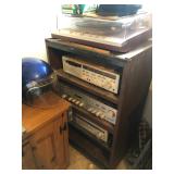 Record player and stereo equipment (Denon/Yamaha)