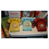 Vintage rotary landline- yellow/blue/red
