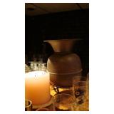 Bear glasses, candles, vase