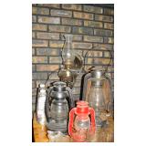 Various sizes oil lamps