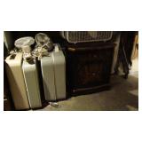 Box fans, side table