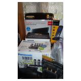 Panasonic phone system, A/B Switch, QFX digital TV and HDTV antenna, Emerson phone system, multidire