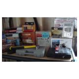 Grill master, cutters, soldering gun, tool boxes, electronic engraver