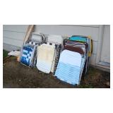 Variety of plastic folding chairs