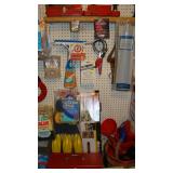 Window squeegee, sponge, toolbox