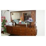 Mid Century Dresser and mirror