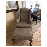 Accent chair with ottoman 