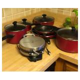 Red pots and pans