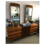 Midcentury dresser with 2 mirrors
