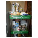 Paint and cleaning supplies