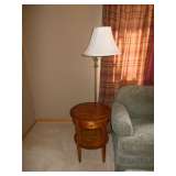 small round side table w/drawer