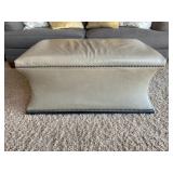 Leather Ottoman - - Walter E. Smithe