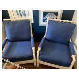 Blue White Chairs