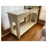 white sofa table