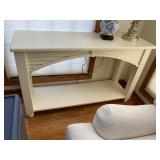 white sofa table
