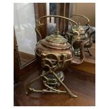Copper Tea Pot with Stand