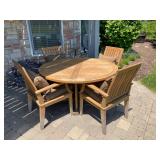 Gloster Teak Patio Table and Chairs