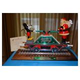 Pride Lines Ltd - Santas Little Helper  - Train Car - O Gauge - with Train Track on Wooden base - in