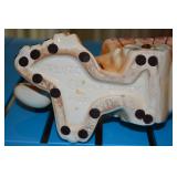 Pluto pulling a cart - Ceramic Planter - Pluto and Walt Disney Prod on bottom - small crack in cart