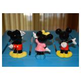 Mickey Mouse (two ceramic figurines - one waving hello and one with hand behind back and hand out) a