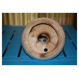 Donald Duck Ceramic Lamp Base - no electrical included - paint is mostly off; Donald Duck embossed o