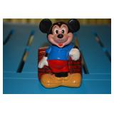 Mickey Mouse Ceramic Figurine - Mickey leaning against brick wall - - ITC on back; Walt Disney  Prod