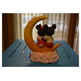 Mickey Mouse & Minnie Mouse Music Box - sitting on moon - "When You Wish Upon a Star" music - Walt D