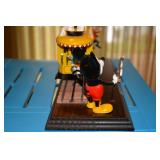 Mickey Mouse Tencennial Metal Train Car - Pride Lines - bright yellow/ includes train track on woode