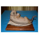 Siamese Cat and Kitten, Armani, marking 283 Florence on pillow cat is laying on