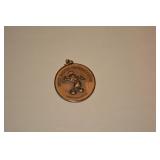 Metal - gold color - Commerative 50 years - Walt Disney Productions, October 1923-1973, raised image