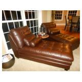 leather chaise