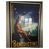 French Stone lithograph Titled Benedictine Liquor by Cappiello Circa 1907