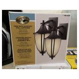 Hampton Bay Twin Pack outdoor wall lanterns (in box)